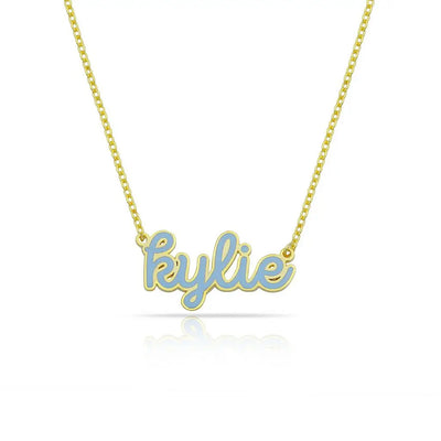 *PRE ORDER ONLY* Custom Cursive Enamel Necklace