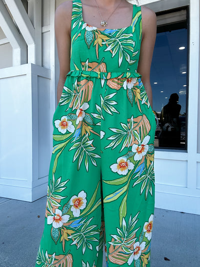 Fun In Floral Jumpsuit