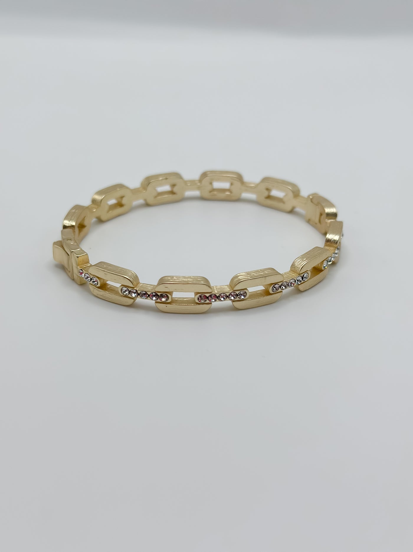 Gold Plated Push Lock Bangle