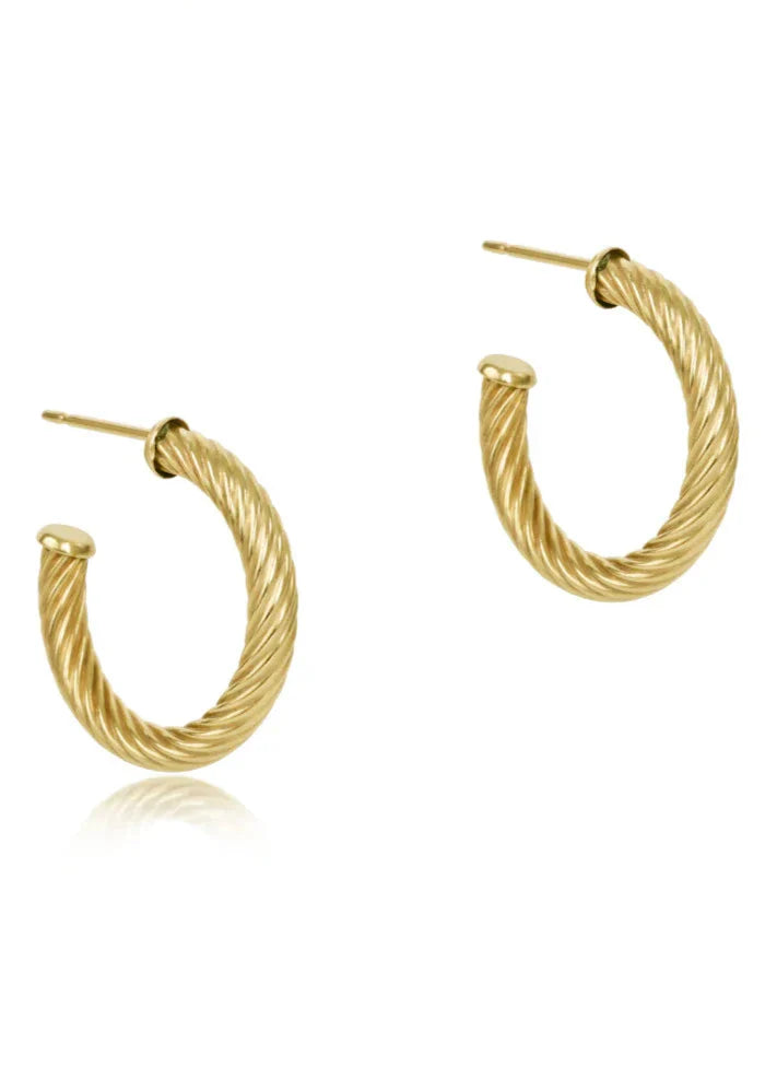 ENewton Gold Textured Twist Hoop