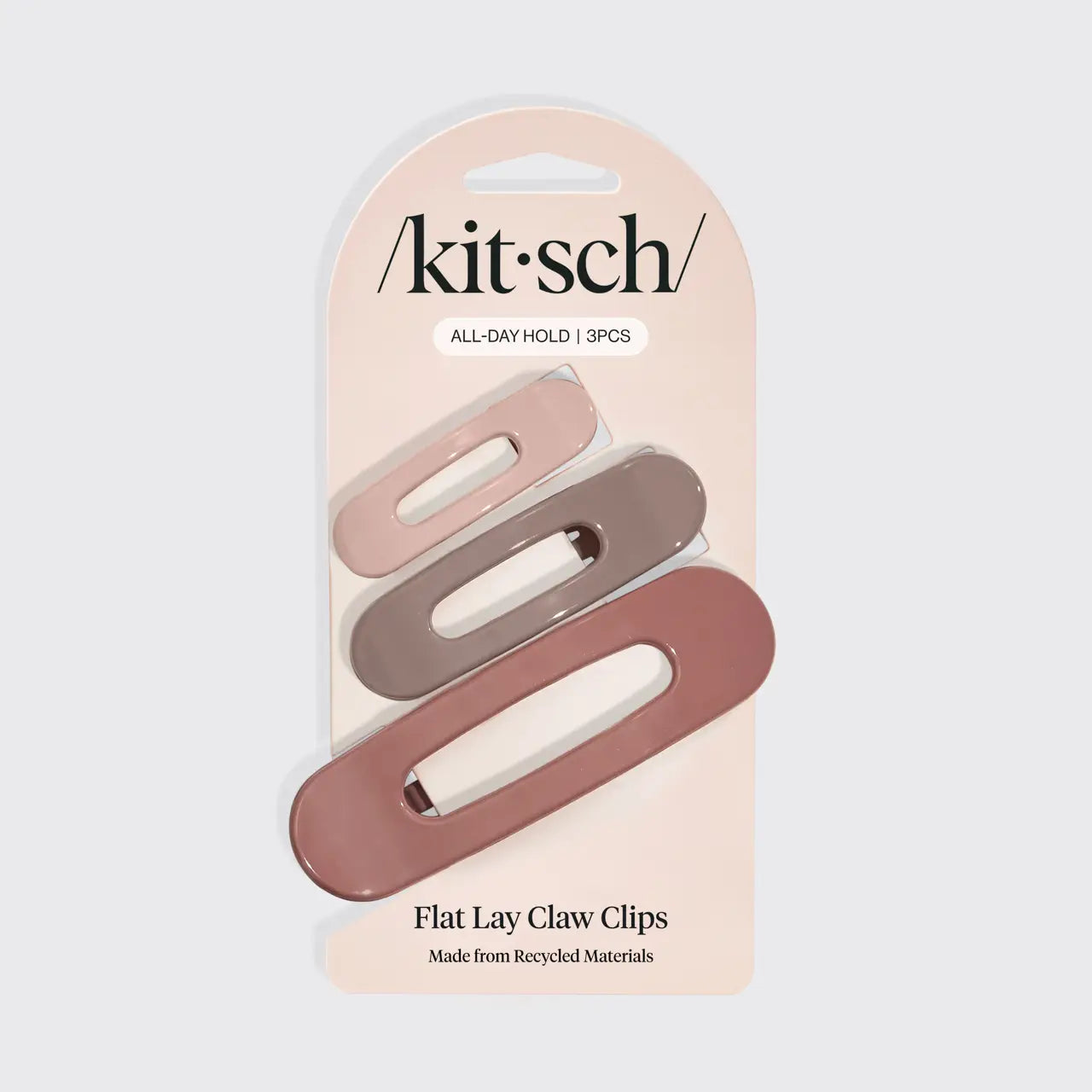 KITSCH Ultra Glossy Flat Lay Claw Clip 3pc Set - Terracotta