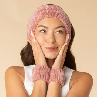 KITSCH Spa Headband and Wristlets 3pc Set - Terracotta