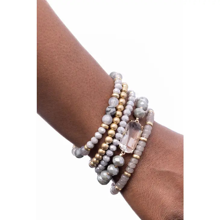 Crystal Beaded Bracelet Stacks