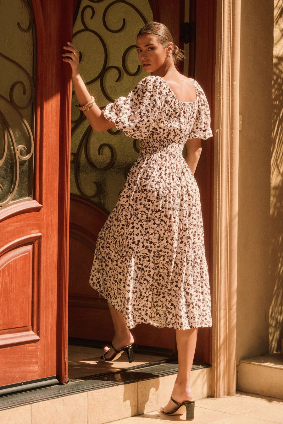 Ditsy Printed Midi Dress