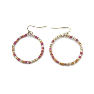 Seed-Bead Hoop Earrings