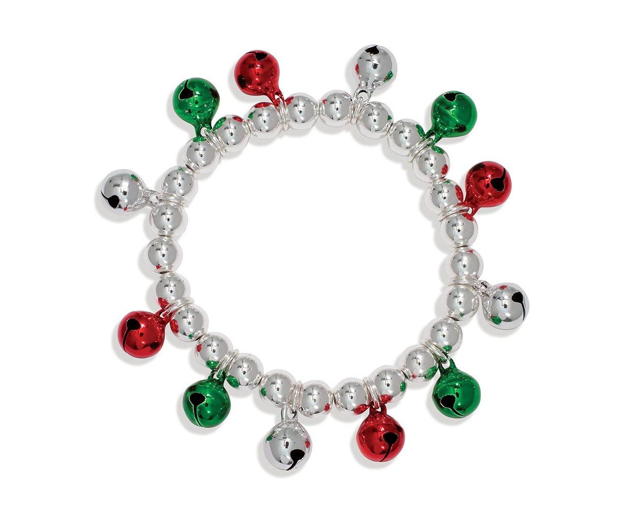 Periwinkle Silver Jingle Bell Bracelet