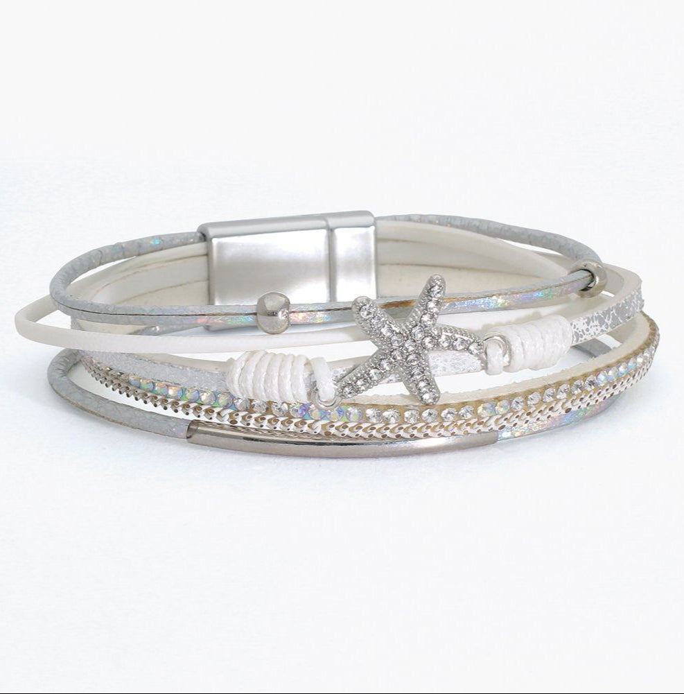 Periwinkle Multi Row Starfish Bracelet
