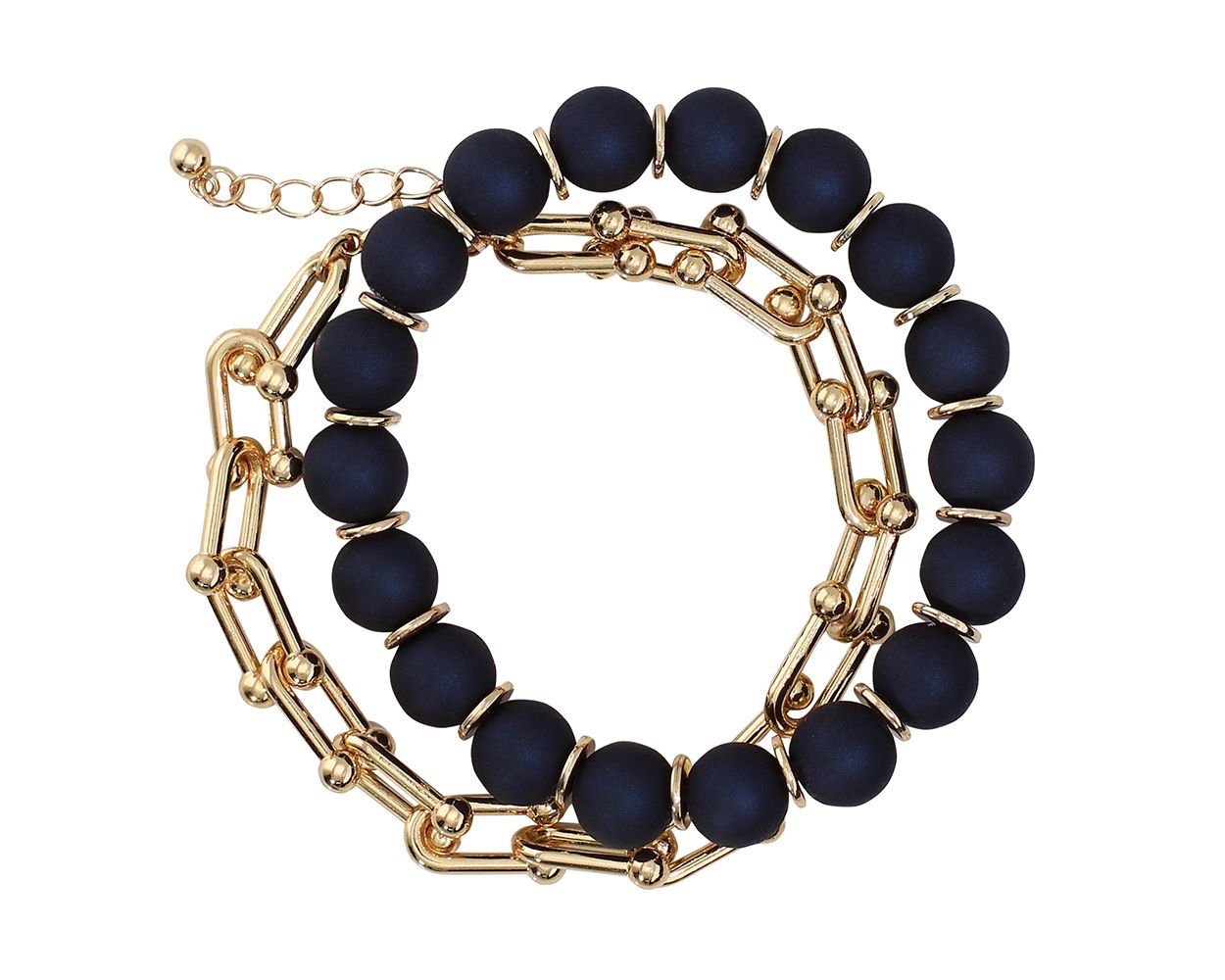 Periwinkle Navy Link Bracelet Set