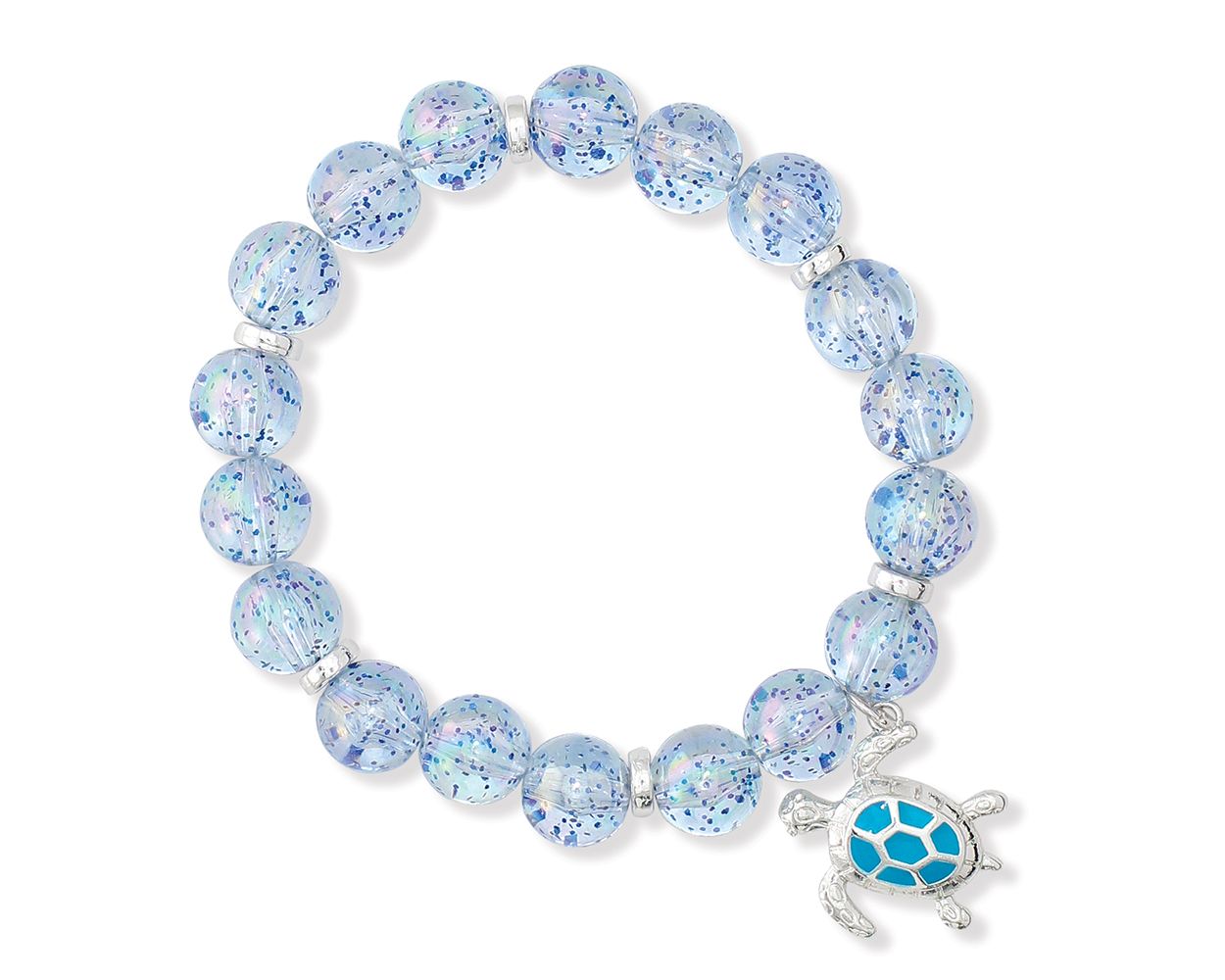 Periwinkle Speckled Turtle Bracelet