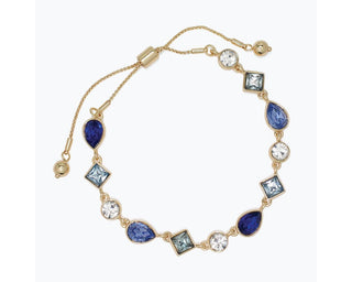 Periwinkle Linked Royal Blue and Clear Crystals