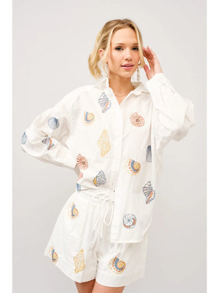 Linen Seashell Top