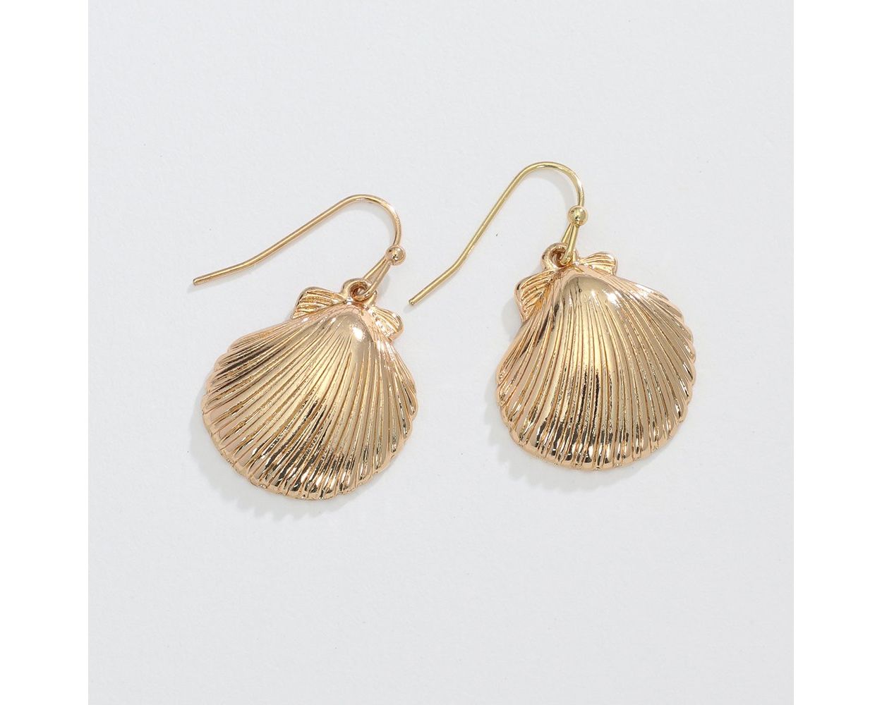 Gold Periwinkle Sea Shell Earrings