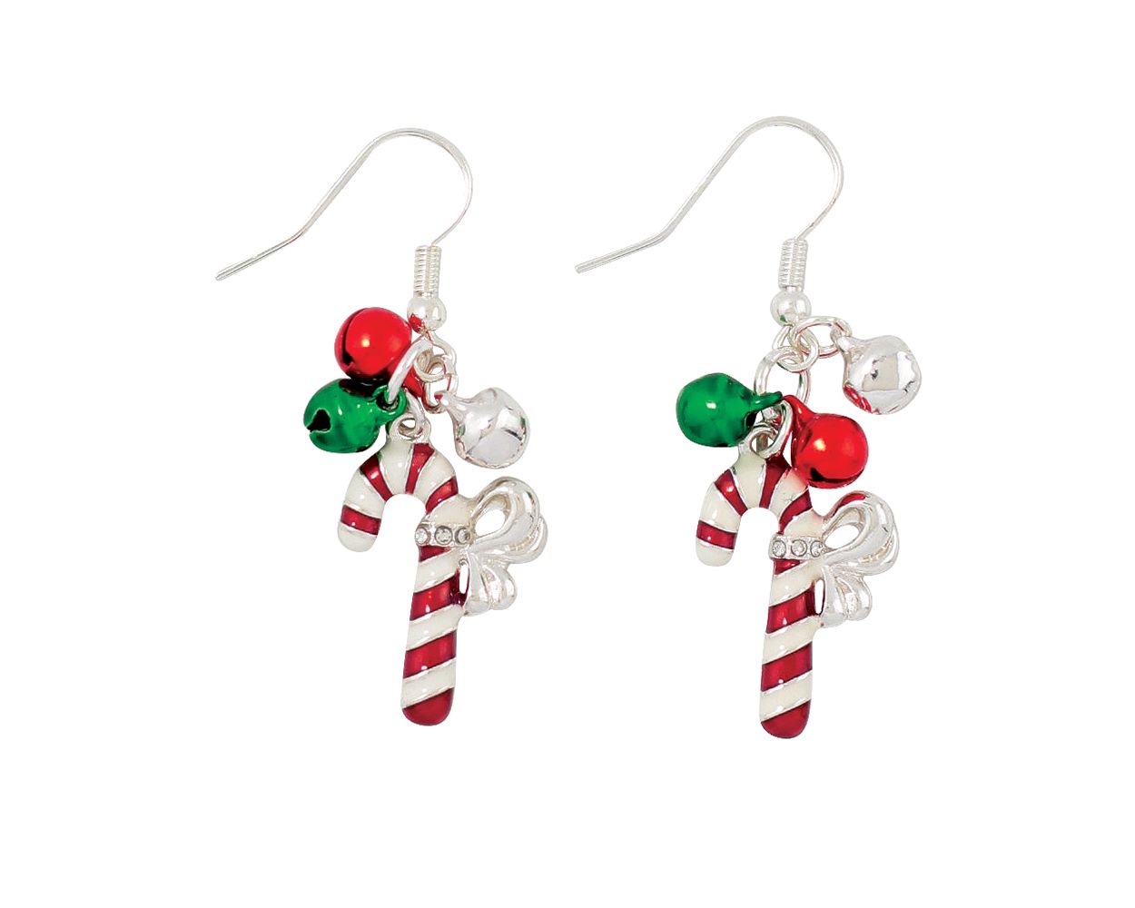 Periwinkle Candy Canes w Jingle Earrings