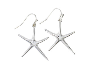 Periwinkle Silver Starfish Earrings