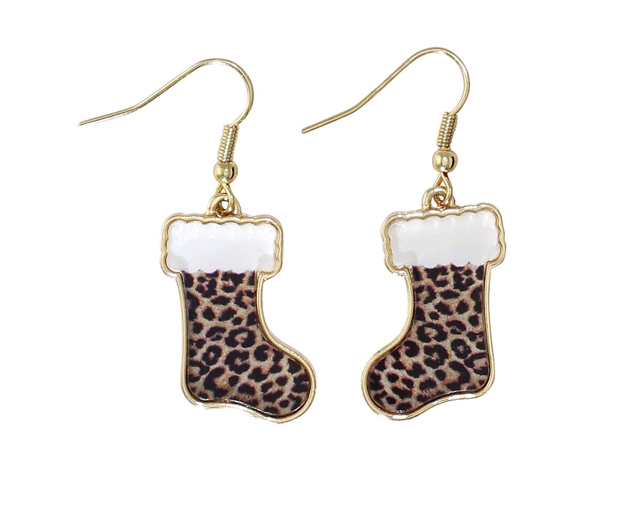 Periwinkle Animal Print Stocking Earrings