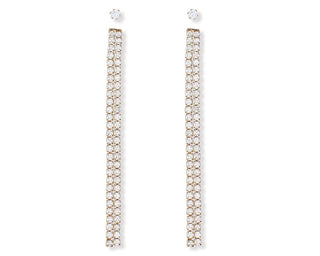 Periwinkle Back Crystal Earrings