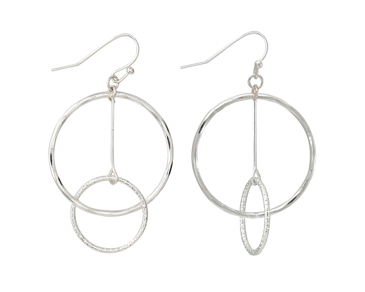 Periwinkle Double Circle Hoops