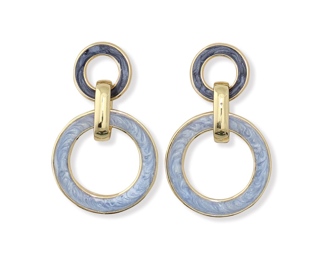Periwinkle Soft Blue Swirl Earrings