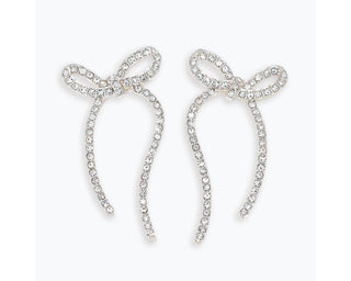 Stunning Silver Bow Earrings