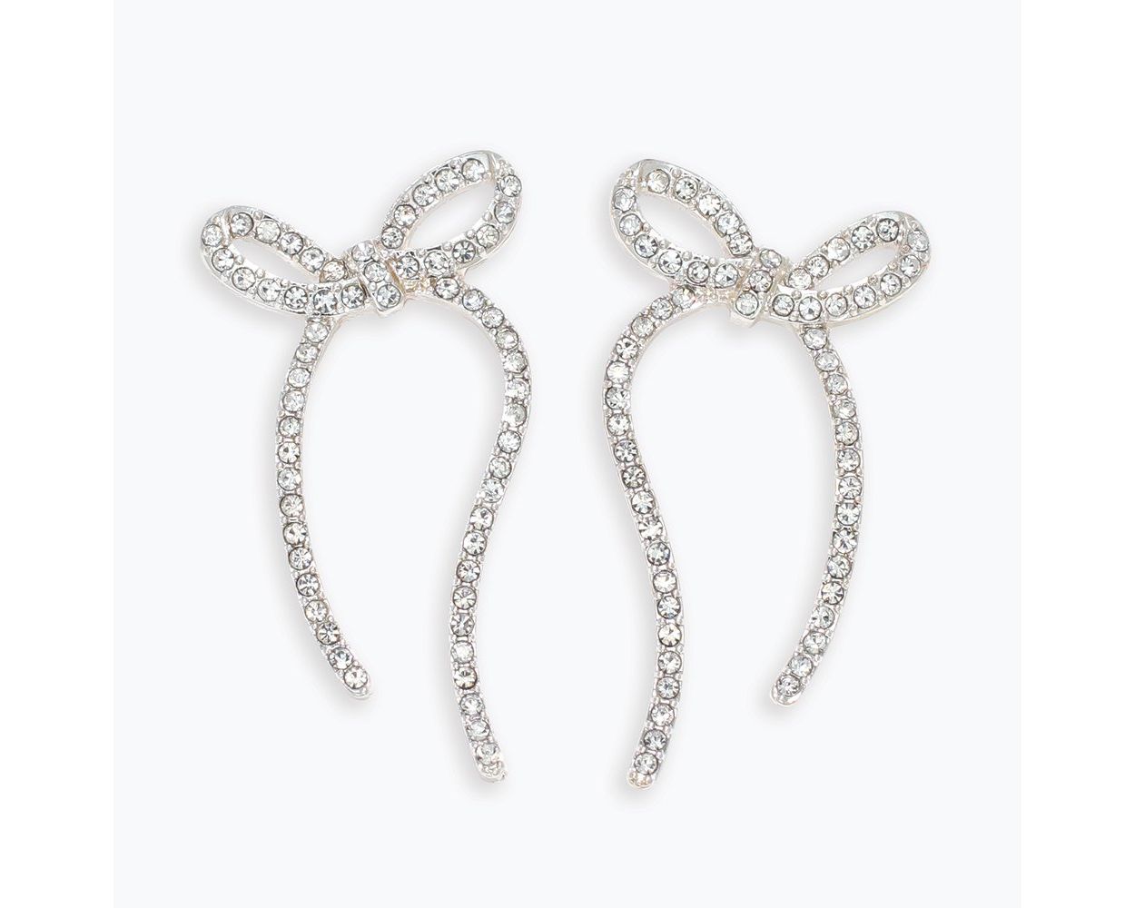 Stunning Silver Bow Earrings