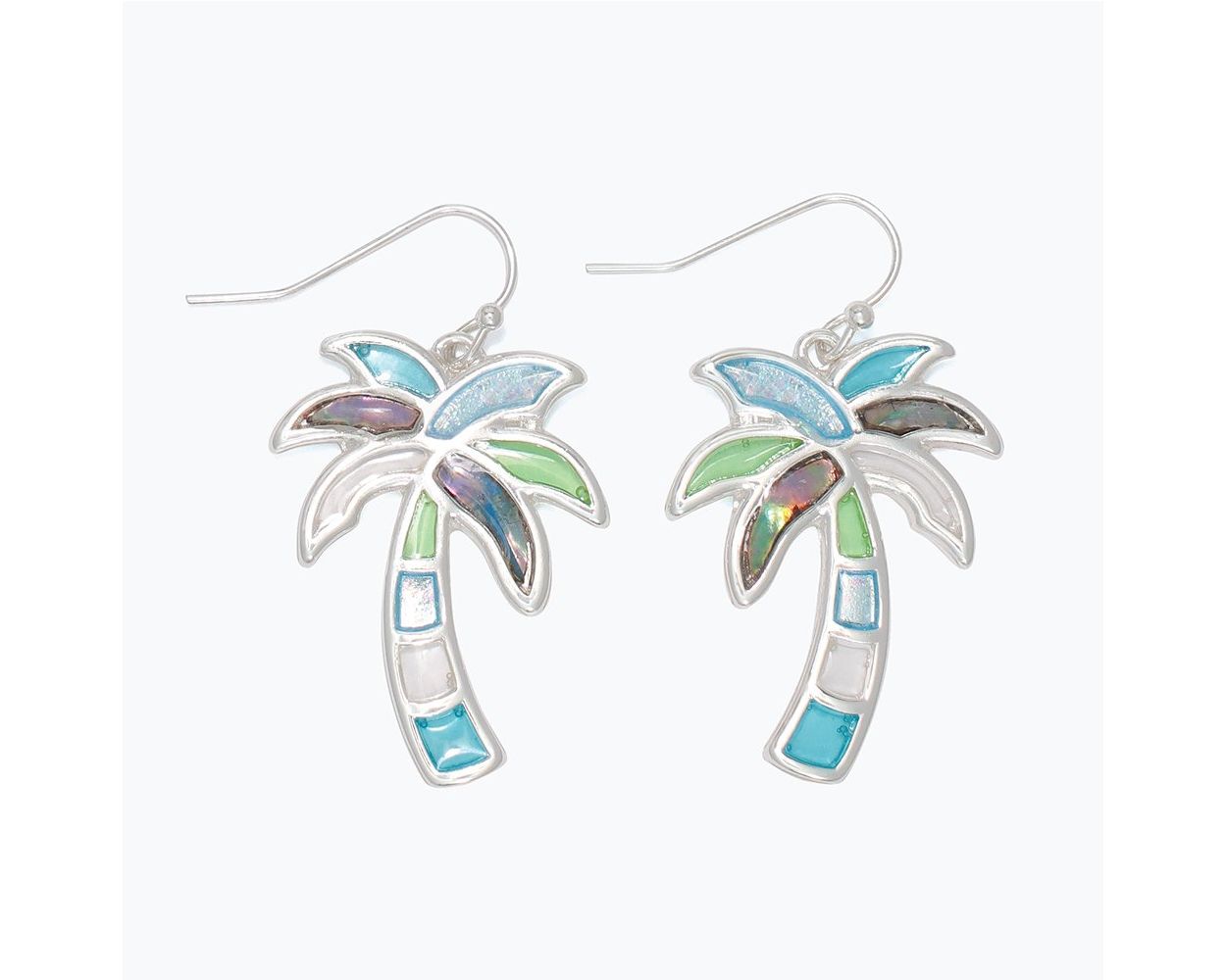 Stained Glass Palm Tree Earrings