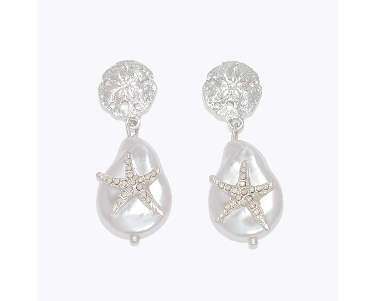 Silver Pearl Drop Earrings