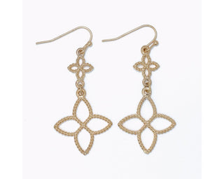 Periwinkle Textured Open Drops in Gold