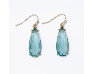 Periwinkle Faceted Clear Blue Crystal Drops