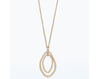 Periwinkle Artisan Hammered Matte Gold Ovals