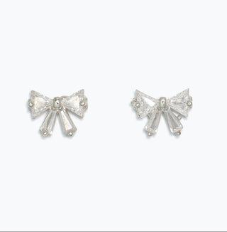 Cuties Silver CZ Bows