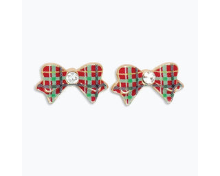 Cuties Plaid Bows with Crystals