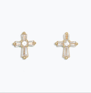 Cuties CZ Cross Earrings