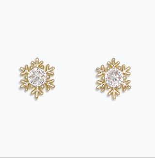 Cuties Snowflake w CZ Earrings