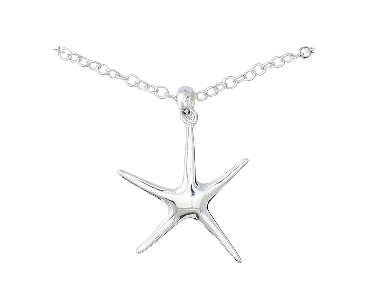 Periwinkle Silver Starfish Necklace