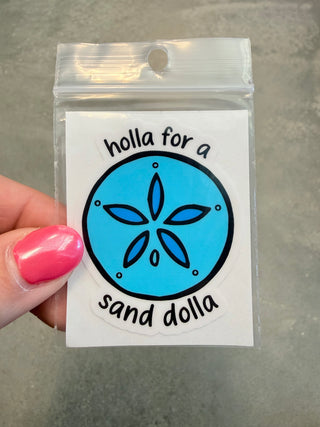 Holla For A Sand Dolla Cell Phone Sticker
