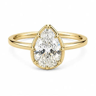 Sahira Pear Cut Bezel Ring - Tarnish Resistant