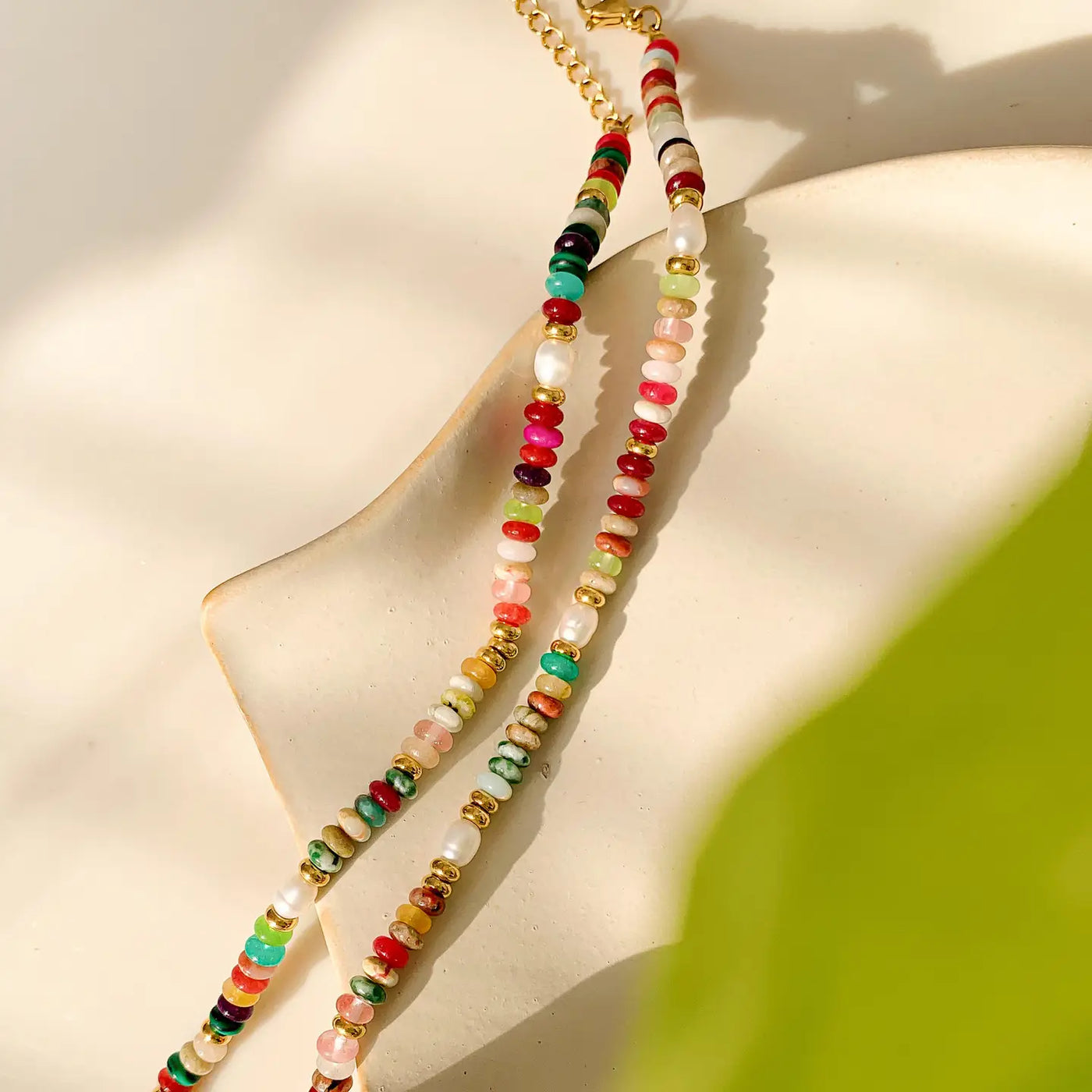 Sunny Boho Beaded Necklace