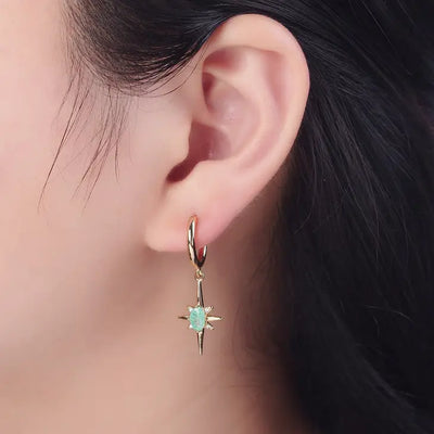 Starlight Gold Filled Celestial Star Dangle Earrings