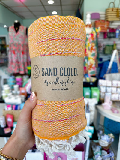 Sand Cloud Sunset Dolphins Beach Towel