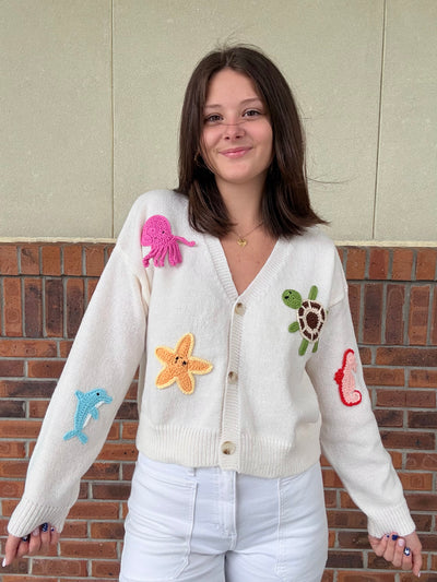 Sea Creature Button Up Cardigan