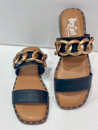 Corky's Catch Flights Not Feelings Sandals - Black