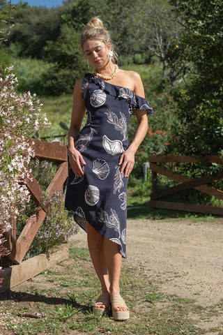 One Shoulder Midi Dress