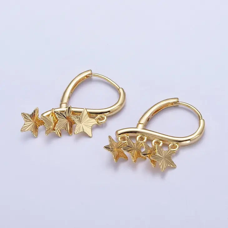 Starbright Gold Filled Charm Earrings
