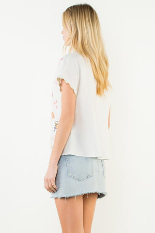 On Vacay Embroidery Detail Top