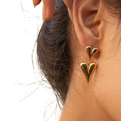 Adeline Layered Heart Earrings