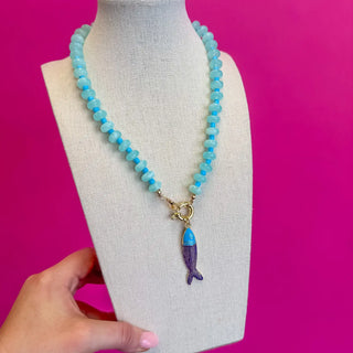 Let's go Fishing Beaded Necklace