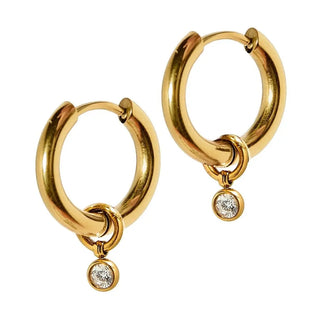 Linny Co Celine Huggie Charm Earrings