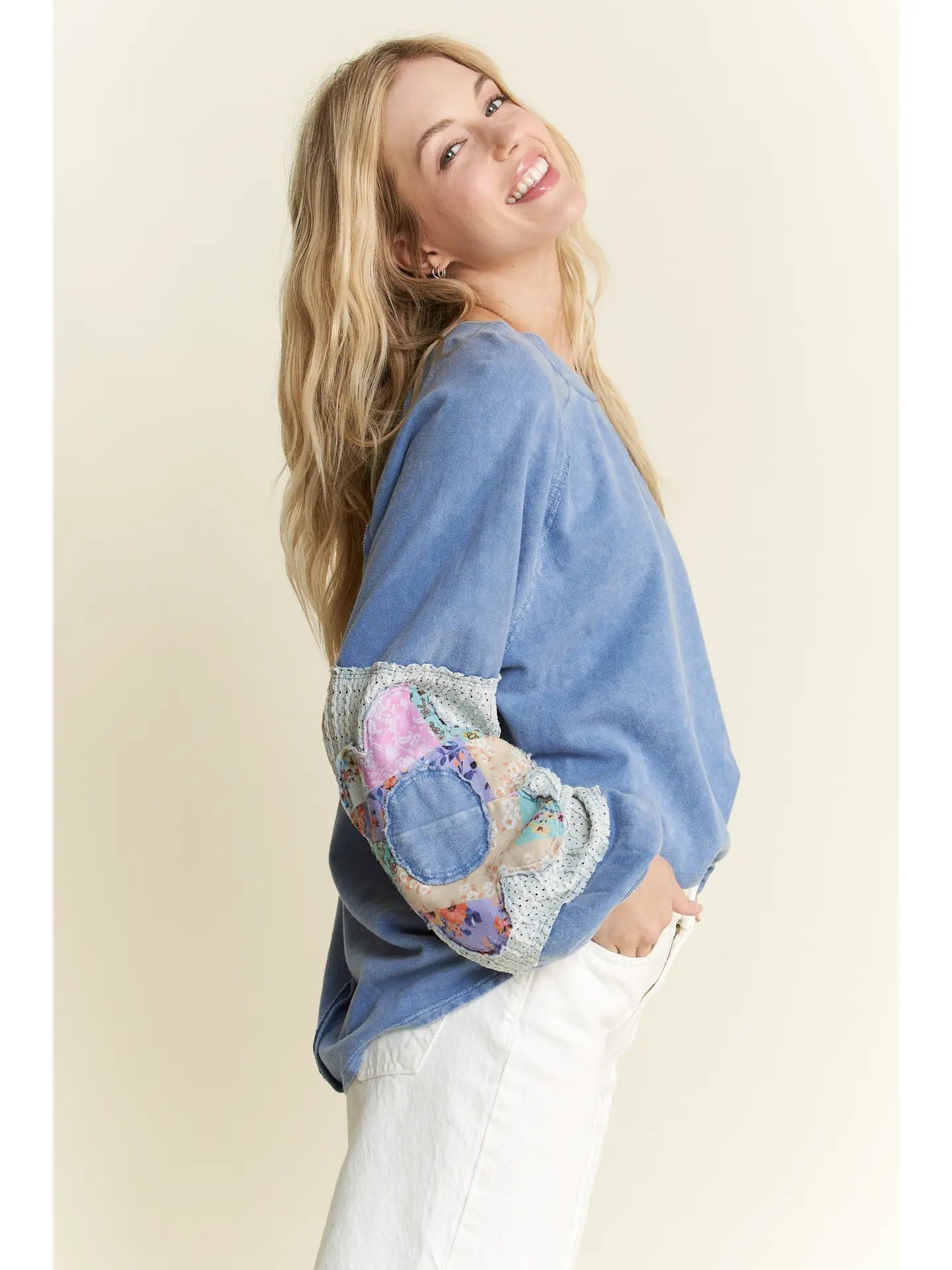 J Her Mineralwash Flower Patch Top