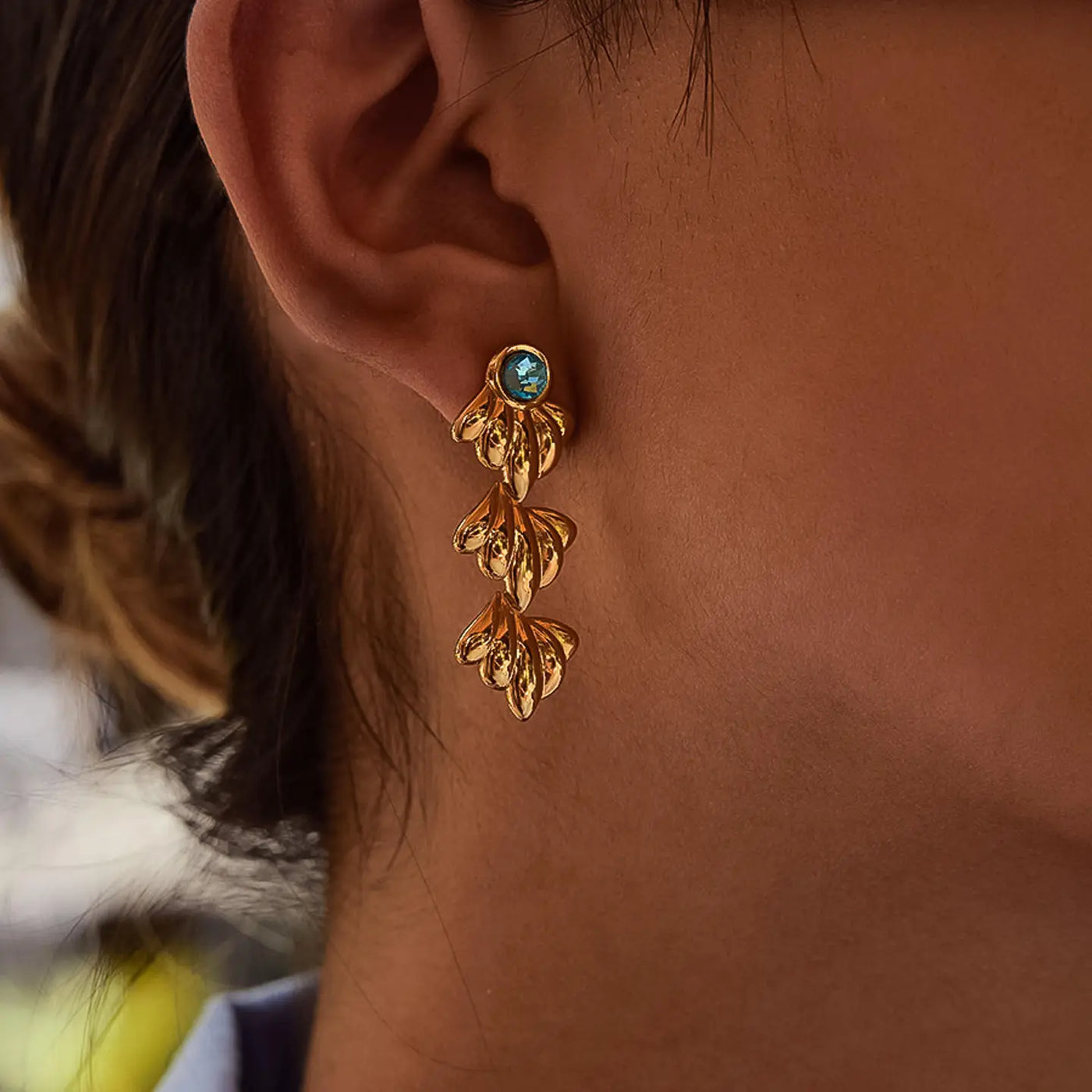 Clay Shell Drop Earrings