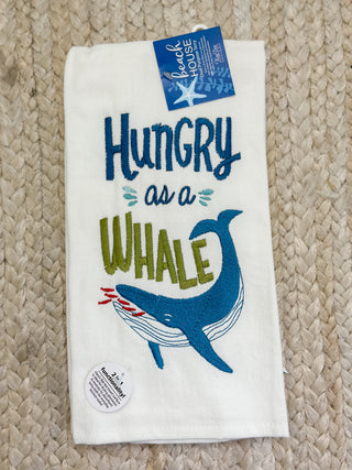 Hungry Whale Dish Towel
